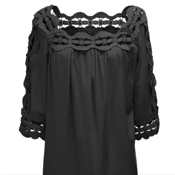 Final price Last one New Crochet trim hollow-out top - Picture 7 of 11